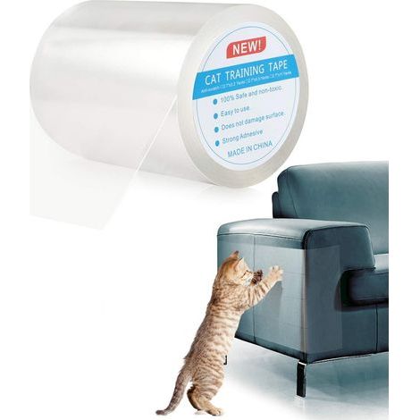 GENERIC-Protection Canape Chat Anti Griffe Sticker Transparent Autocollant Rouleau de Protection Invisible Protege de Meubles Table (M:15x1000cm) (1/5)
