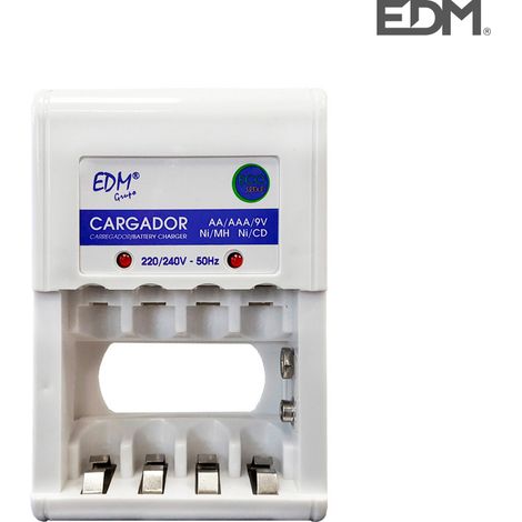 Batterieladegerät für 4 AA - AAA - 9V 220-240V 50Hz Batterien ohne Batterien