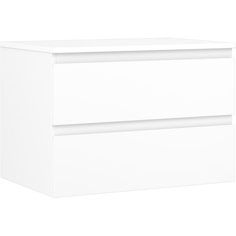 Mexen Orio Badezimmerschrank unter Waschbecken 70 cm mit Arbeitsplatte, 2 Schubladen, weiß matt - 91A10-07047-2-BFFC01 (1/5)