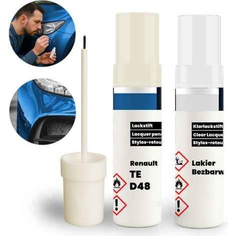 Kit de retoque de pintura Renault TE D48 2 en 1: Capa base + capa transparente con pincel. (1/5)