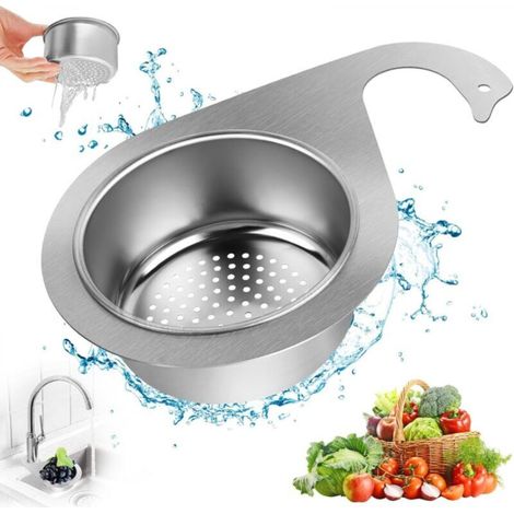 Swan-shaped sink basket, stainless steel swan-shaped sink basket, multi-functional kitchen sink basket for draining fruit