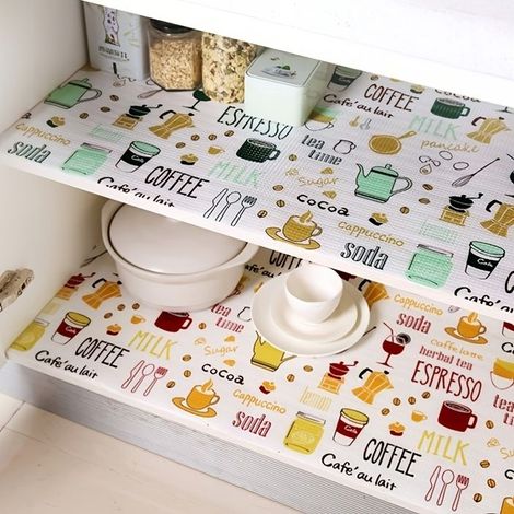 BelleRise - Lot de 1 rouleau : Tapis antidérapant pour tiroir et placard, revêtement de cuisine anti-poussière (1/5)