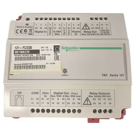 Schneider XENTA121FC230VC Controller for fan coil and heat pump