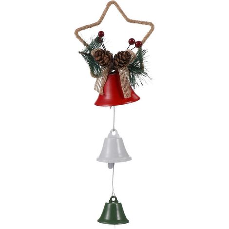 Cloche décorative de Noël en fer forgé (1 pièce) - Pendentif à suspendre-24.5x9cm