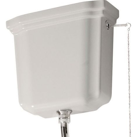 Cuvette pour WC suspendu – Réservoir haut niveau – Blanc – Adapté PMR – Matériau durable pour installations sanitaires – Kerasan (1/2)