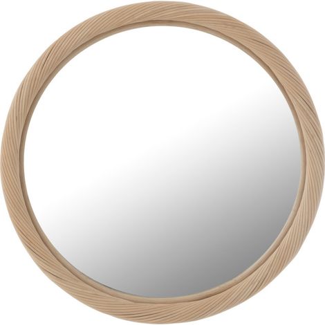 Miroir Mural en Rotin "Dwayne" 50cm Naturel (1/3)
