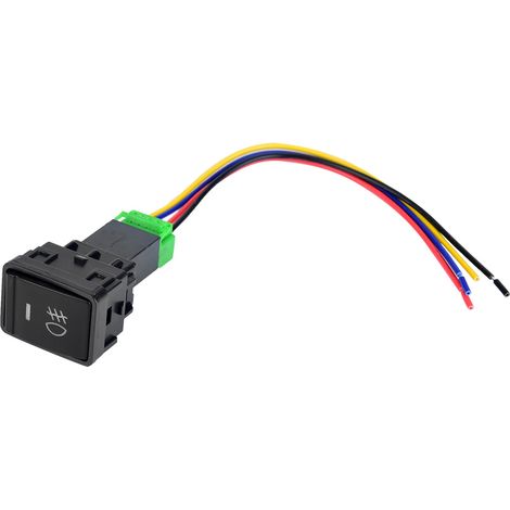 Interrupteur à bouton poussoir 4 pôles 12V avec faisceau et voyant LED d'arrière-plan (1/5)
