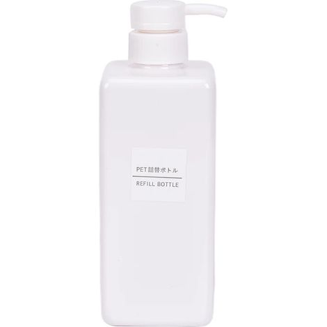 Flacon distributeur vide en plastique blanc de 650 ml pour shampoing, lotion ou gel douche [Q]Q@ (1/5)