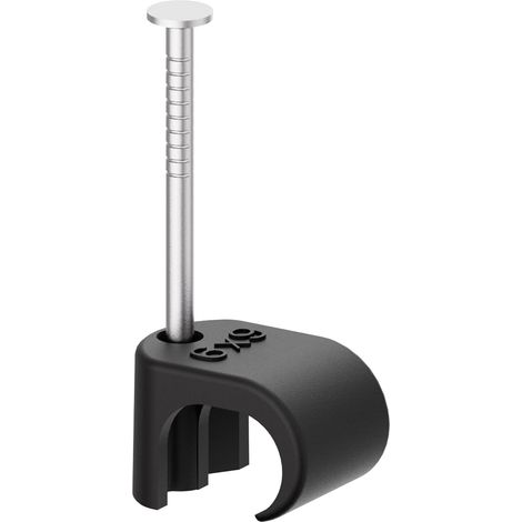 Lot de 100 colliers de serrage 6 x 9 mm en acier inoxydable 304, gestion des câbles pour téléphone et câble Ethernet, câble d'alimentation, tuyau, noir (1/5)