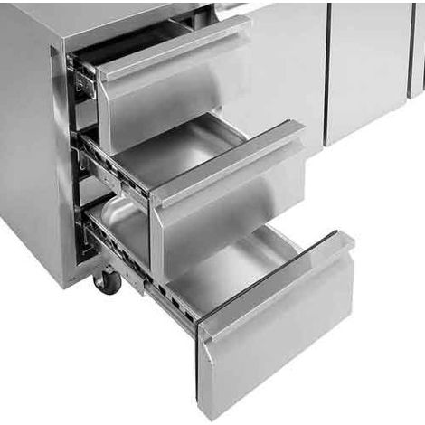 Kit de 3 tiroirs 1/3 pour epf gr hauteur intérieure 540 x 303 x 122 mm - ATOSA