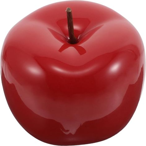 Figurine de Pomme Réaliste Céramique Décoration Intérieure de Fruit Artificiel Ornements de Pomme Décoratives pour Maison Bureau (1/5)