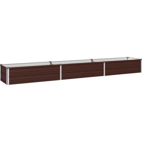 vidaXL Cama de Jardín Elevada Marrón 240 x 40 x 24 cm (1/2)