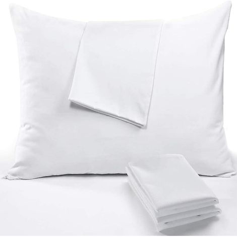 Taie d'oreiller imperméable (51 x 71 cm) - Housse de coussin respirante avec fermeture éclair et protection anti-transpiration et anti-acariens (1/4)