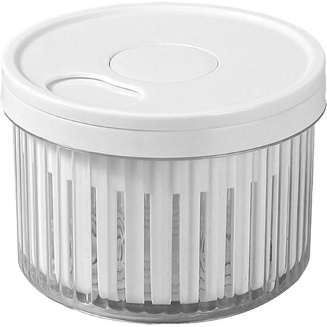 Boîte de conservation pour oignons verts, gingembre et ail, boîte de conservation pour réfrigérateur, boîte ronde égouttable pour la préparation des aliments, rangement alimentaire domestique, oignons (1/5)