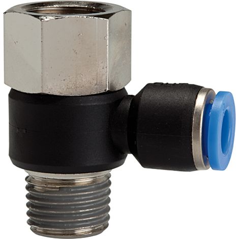 Riegler L-Steckverschraubung »Blaue Serie «, drehbar, Rc/R 3/8 i./a., Ø6mm (1/3)