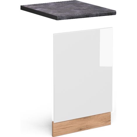Pannello frontale R-Line, Bianco lucido, 45 cm , PL Antracite, Vicco