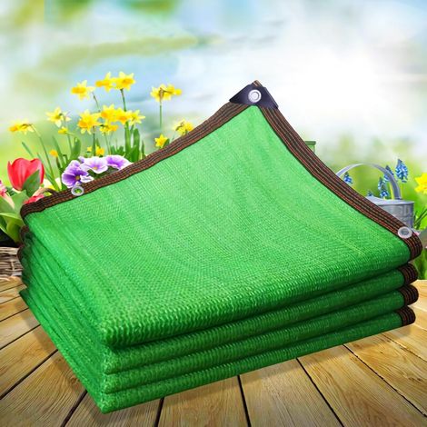 1 Voile d'ombrage, HDPE, protection UV 80-95%, œillets métalliques, bordures renforcées, pour jardin terrasse piscine camping, Vert, 3x4m