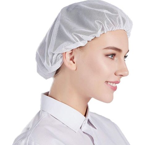 Bonnet Anti-Emeute - Maille Coton-Polyester - Protection Cheveux Industrielle Cuisine Atelier - Unisexe Élastique - Lot de 5 (1/3)