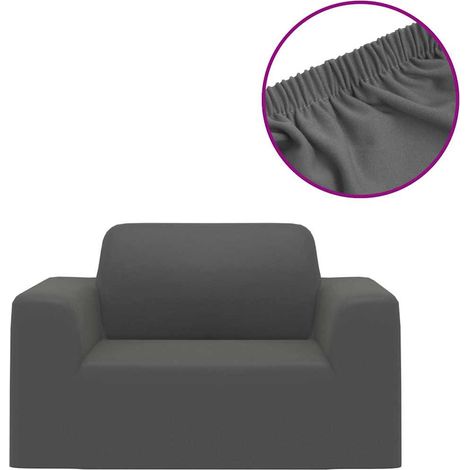 Maison Exclusive - Fodera Elasticizzata per Divano Jersey di Poliestere Antracite (1/5)