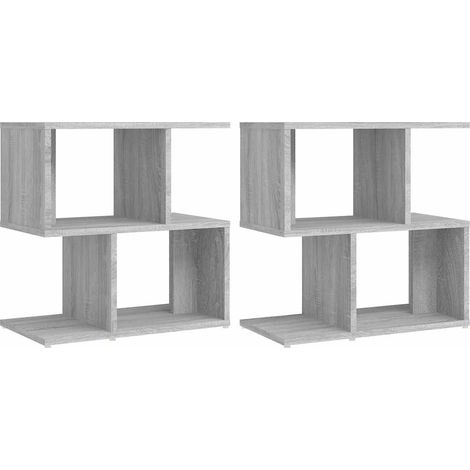 Maison Exclusive - Mesitas noche 2 uds contrachapada gris Sonoma (1/5)