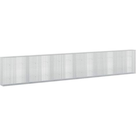 Gabion avec fil de 5 mm et maille de 5x2,5 cm 600x30x100 cm vidaXL (1/5)