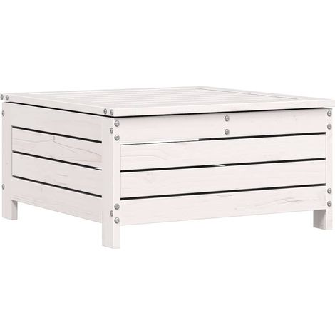 Maison Exclusive - Gartenhocker Weiß 62x63,5x32 cm Massivholz Kie (1/5)