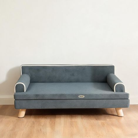 Couchage pour chien cinza Escuro en chenille 100 x 62 x 32 cm (1/5)