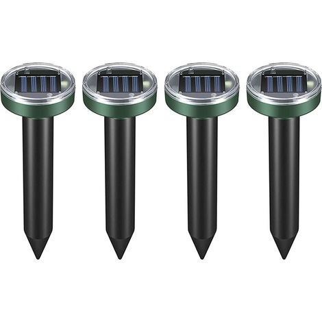 Répulsif Solaire Ultrasonique - Détecteur Sonore Anti-Rongeurs Pour Jardin Extérieur - 4 Pièces (1/5)