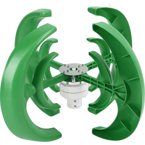 Lampe éolienne double couche 4 pales, générateur 600W 12V, kit pièces d'assemblage producteur d'électricité extérieur. (1/5)