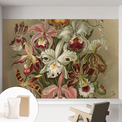 Carta Da Parati - Murale Alla Moda Decorazione - Camera Da Letto - Con Colla Gratuita Eleganza floreale 152x104 cm (1/5)