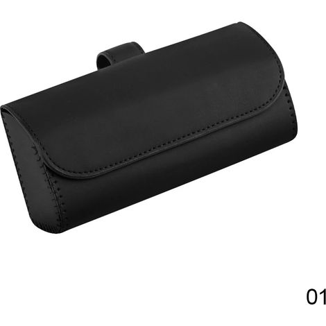 Pare-soleil de voiture, clip, cintre, support magnétique, boîte de rangement en flanelle de cuir, lunettes03610