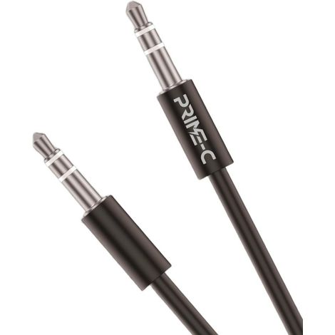 Câble audio triphasé, 2 mètres, en PVC, haute fidélité et anti-interférences - noir (1/2)