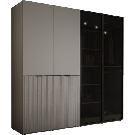 Armadio: Grigio Platino / Vetro Antisol, 200 x 200 x 51 cm (1/5)