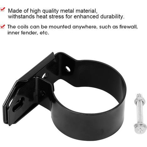 Zündspulenhalterung aus Metall (schwarz), kompatibel mit Ford Mustang F150