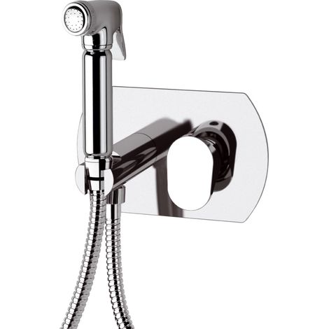 Miscelatore incasso per shut-off con doccetta shut-off, supporto doccia-presa acqua e flessibile doccia. (1/3)