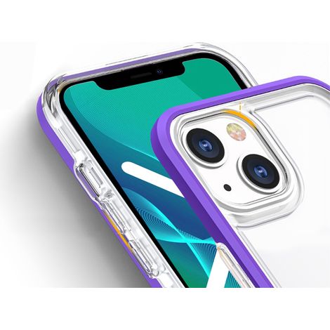 Erbord Hülle für iPhone 13, Hybridrahmen, Lila (1/5)