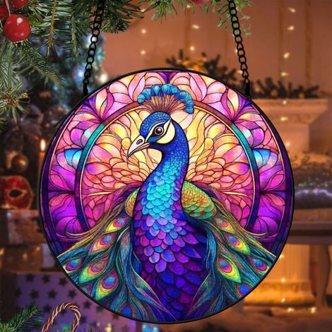 Attrape-soleil tortue vitrail 9 cm décoration fenêtre suspendue animal lumineux cadeau femme (1/5)