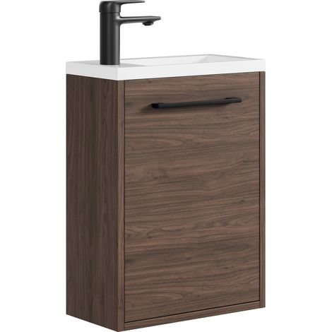 Badplaats Mobile Lavabo Florence 40 x 22 cm – Noce – Mobiletto WC (1/3)