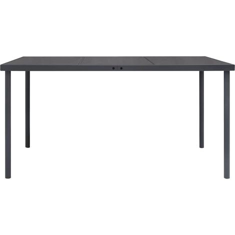 Maison Exclusive - Table à dîner d'extérieur Anthracite 150x90x74 cm Acier (1/5)