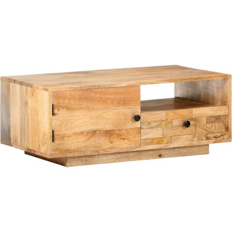 Couchtisch 90x50x35 cm Mango Massivholz