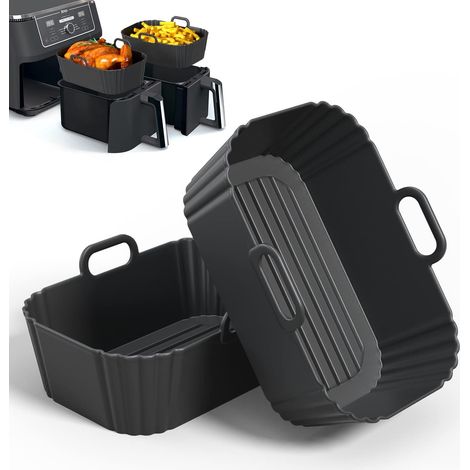 Air Fryer Silicone Mould 2 Pack for Dual Zone AF300EU AF400EU AF400EUWH AF200EU DZ300EU DZ400EUSTGD, for 7.6L, 8.5L and 9.5L Models, Reusable Accessory (1/5)