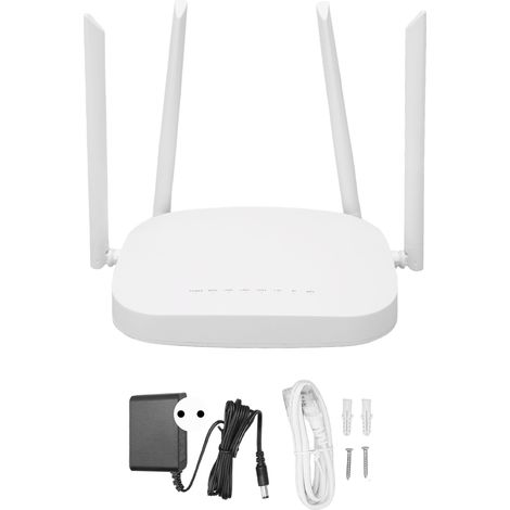 Routeur WiFi 4G 300Mbps, fente SIM, 4 antennes, connexion jusqu'à 32 appareils, hotspot mobile pour Asie Afrique, 100‑240V prise UE (1/5)