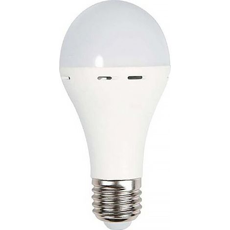 LED LAMPADINA SAMSUNG CHIP 9W E27 EMERGENZA 3000K 3 ORE BATTERIA                                         - Luce CALDA (1/5)