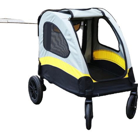 Transporteur pour animaux, Design respirant, Mécanisme de pliage à une touche, GRIS (1/2)