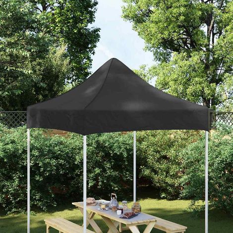Toit de tente de réception 2x2 m Noir 270 g/m² (1/5)