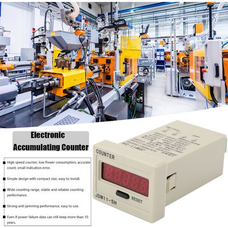 JDM11-5H Elektronischer 5-stelliger Akkumulatorzähler, 12 V DC (1/5)