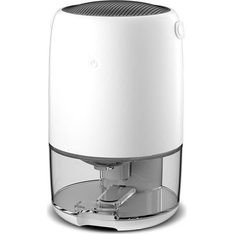 Déshumidificateur avec arrêt automatique, petit déshumidificateur silencieux pour la maison, déshumidificateur pour chambre, camping-car, placard, déshumidificateur pour salle de bain (blanc) (1/5)
