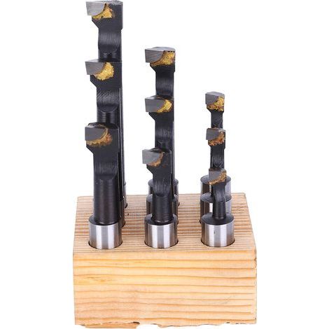 Jeu de barres d'alésage 1/2 "Type F1, outil de tour CNC en acier rapide avec Base, 9 pièces (1/5)