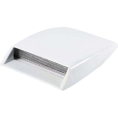 Car Truck Decorative Air Flow Intake Scoop Bonnet Vent Sticker Cover Hood White (1/4)