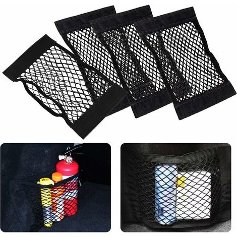 4 Pack Filet de Rangement de Coffre Universelle Filet de Rangement de Voiture pour Les Véhicules Utilitaires, Camping Cars, Mobil Homes, Caravanes 40x25cm Lefou (1/5)